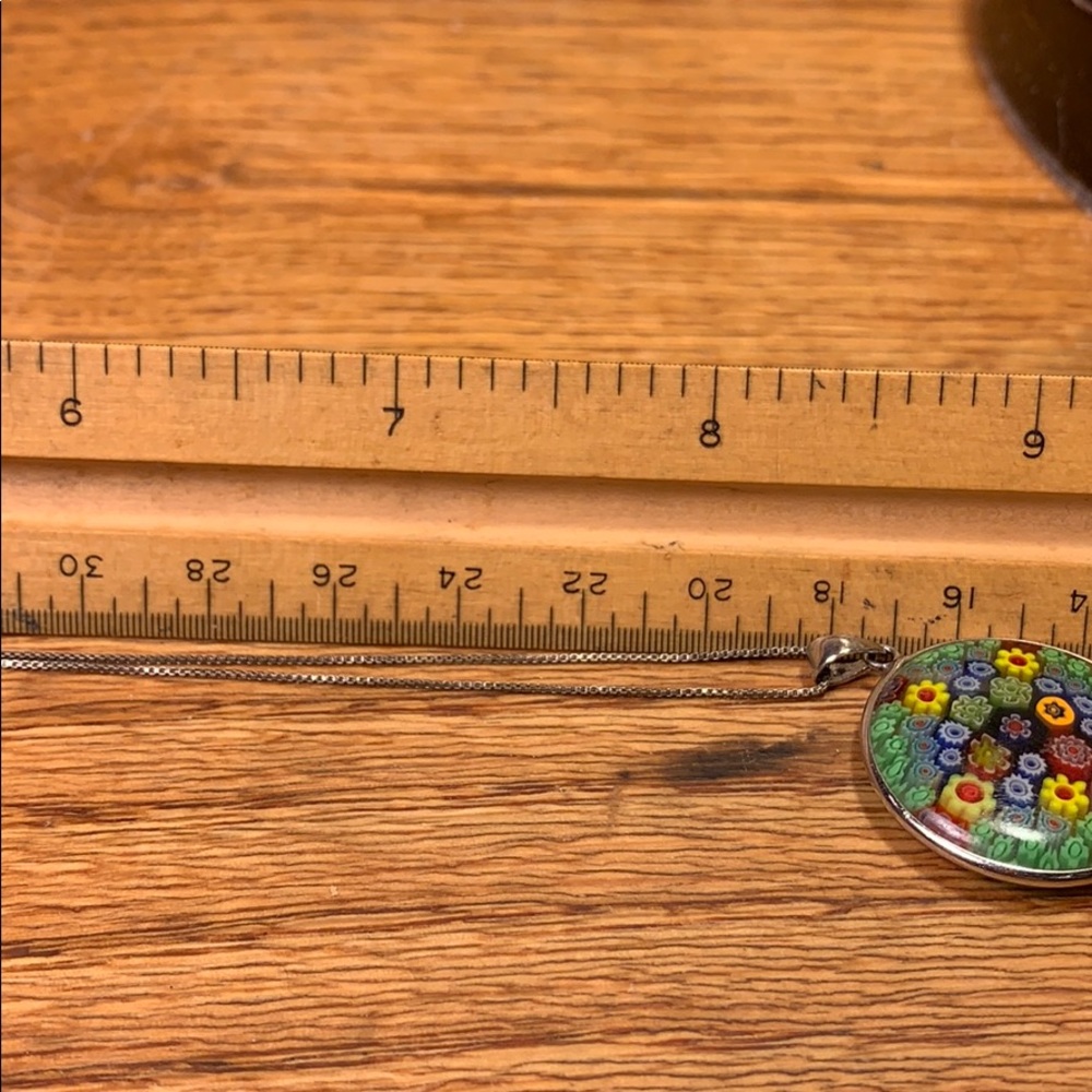 Murano glass flower silver chain/pendant bundle - Picture 7 of 7